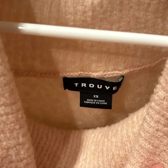 Trouve woman's long tunic light pink sweater - Picture 4 of 9